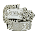 Curb Chain square b Silver White