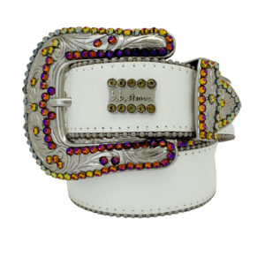 Classic Western White/Volcano BB Simon Belt Classic Western White/Volcano BB Simon Belt