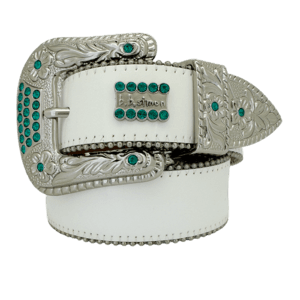 BB Simon Trojan Classic White Emerald/Silver Belt BB Simon Trojan Classic White Emerald/Silver Belt
