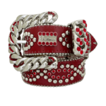 Curb Chain Helix – Red/Silver