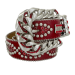 Curb Chain Helix – Red/Silver