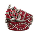 Curb Chain Helix – Red/Silver