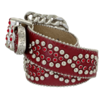 Curb Chain Helix – Red/Silver