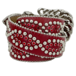 Curb Chain Helix – Red/Silver