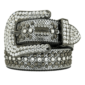 BB Simon Kish Dark Silver Clear Belt BB Simon Kish Dark Silver Clear Belt