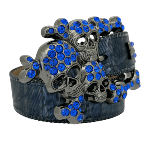 Cobalt Blue Skull Pile