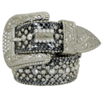 Trojan-Coiled Serpent/ Black B.D. By B.B. Simon Belt