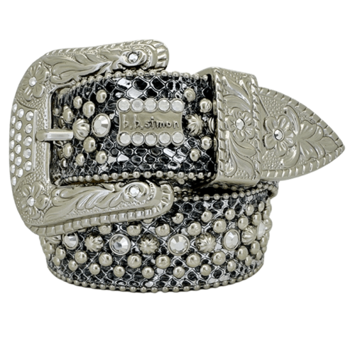 Trojan-Coiled Serpent/ Black B.D. By B.B. Simon Belt