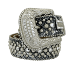 Trojan-Coiled Serpent/ Black B.D. By B.B. Simon Belt