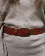 Faye Studded Vintage Leather Belt