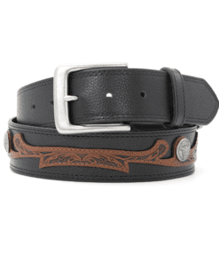 1 1/2" Western Scrolled with Skull Conchos Belt