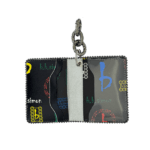 BB Simon Belt Providing you a purse embed a logo of BB Simon on a black color Wallet with a black color of chain