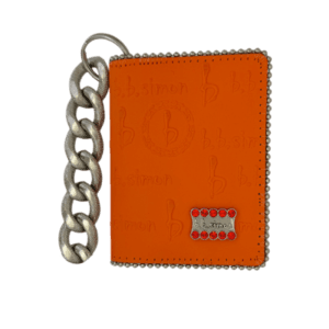 Chain Wallet- bb Pattern Orange / Tangerine By BB Simon