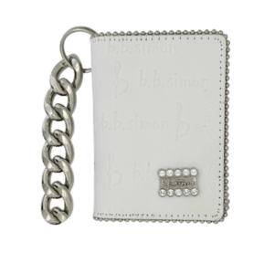 Chain Wallet- bb Pattern White / Clear By Simon's Chain Wallet- bb Pattern White / Clear By Simon's