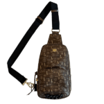 BB Pattern Sling Bag – Brown