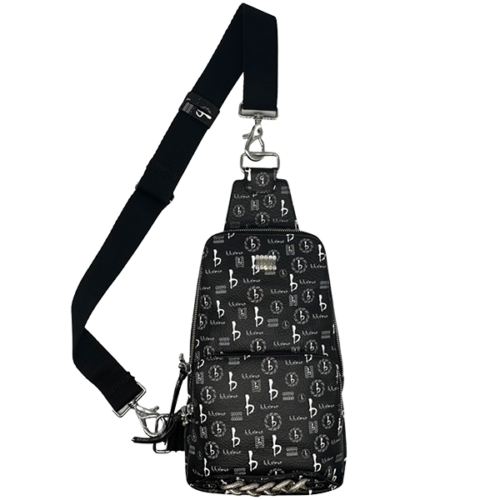BB Pattern Sling Bag – Black
