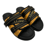 BB Pattern Strapped Slides – Butterscotch