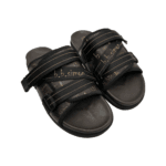 BB Pattern Strapped Slides – Brown