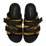 BB Pattern Strapped Slides – Butterscotch