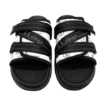 BB Pattern Strapped Slides – White