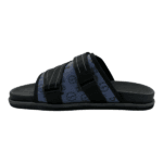BB Pattern Strapped Slides – Navy