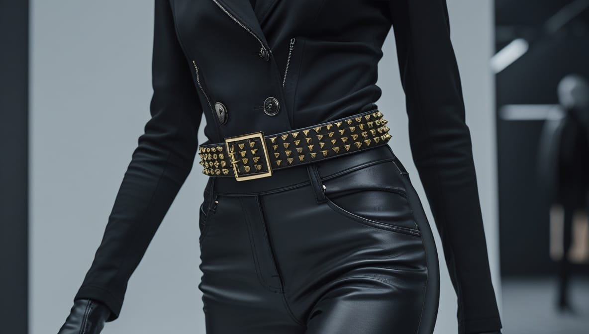 The Fashion Revival of the Black Studded Belt