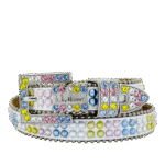 BB Simon Alegra-Multi Colored Pearl / White Belt