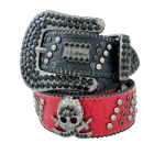 BB Simon Bloody Skulls Jet Black Belt