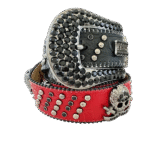 BB Simon Bloody Skulls Jet Black Belt
