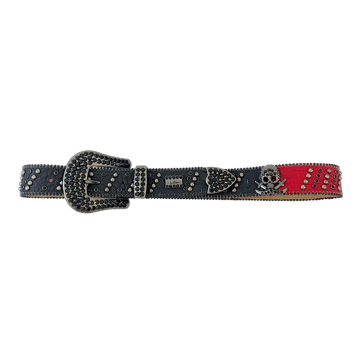 BB Simon Bloody Skulls Jet Black Belt