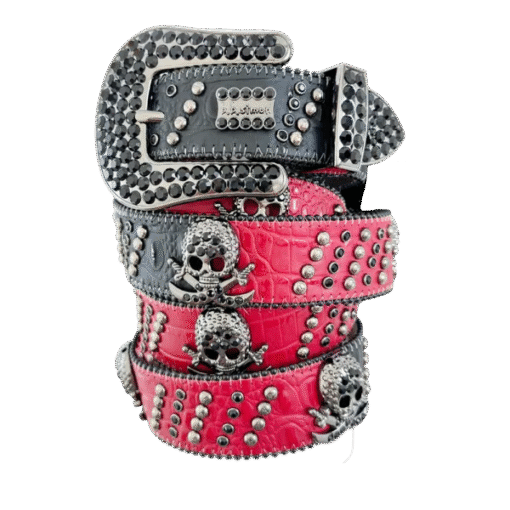 BB Simon Bloody Skulls Jet Black Belt